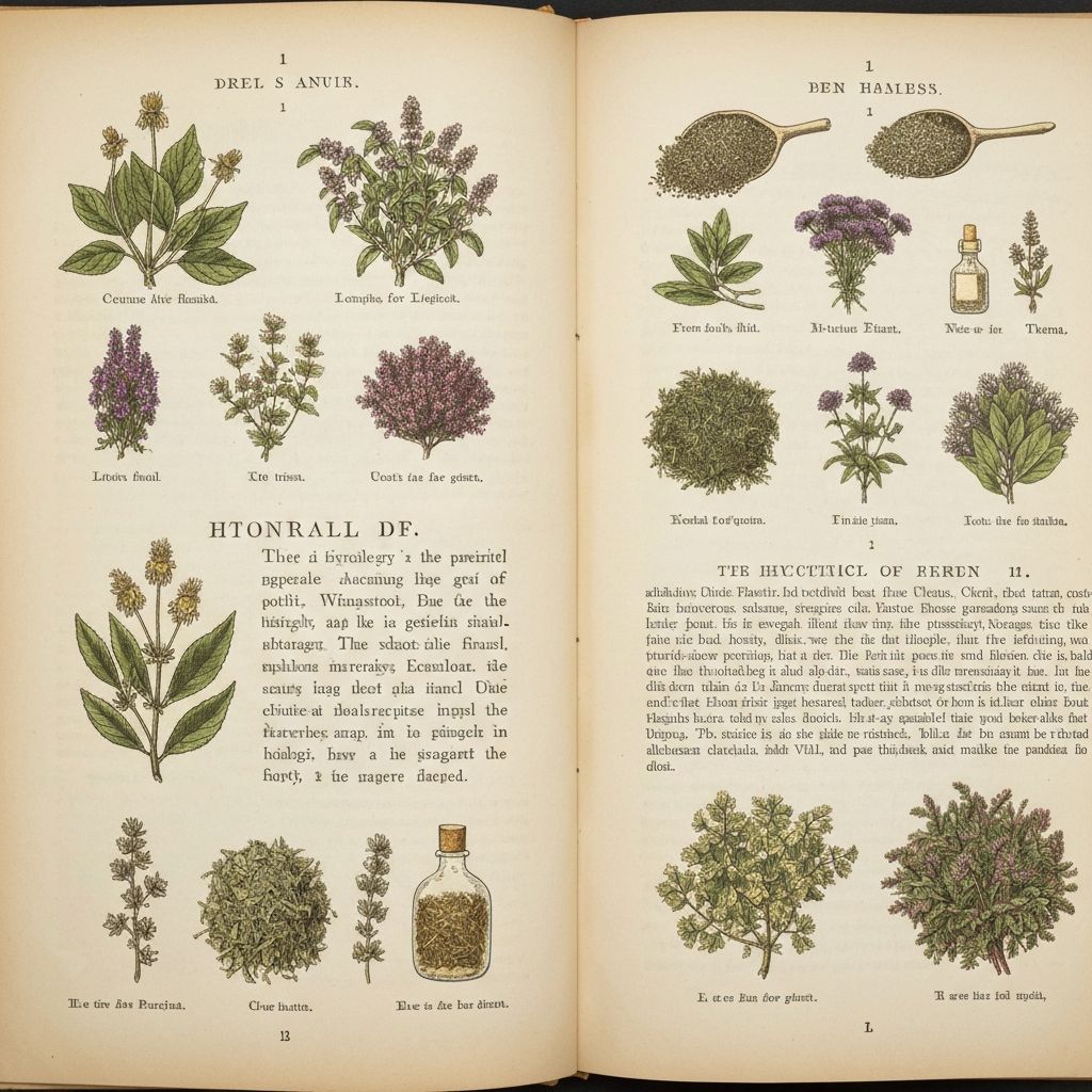 Historical herbal texts and plants